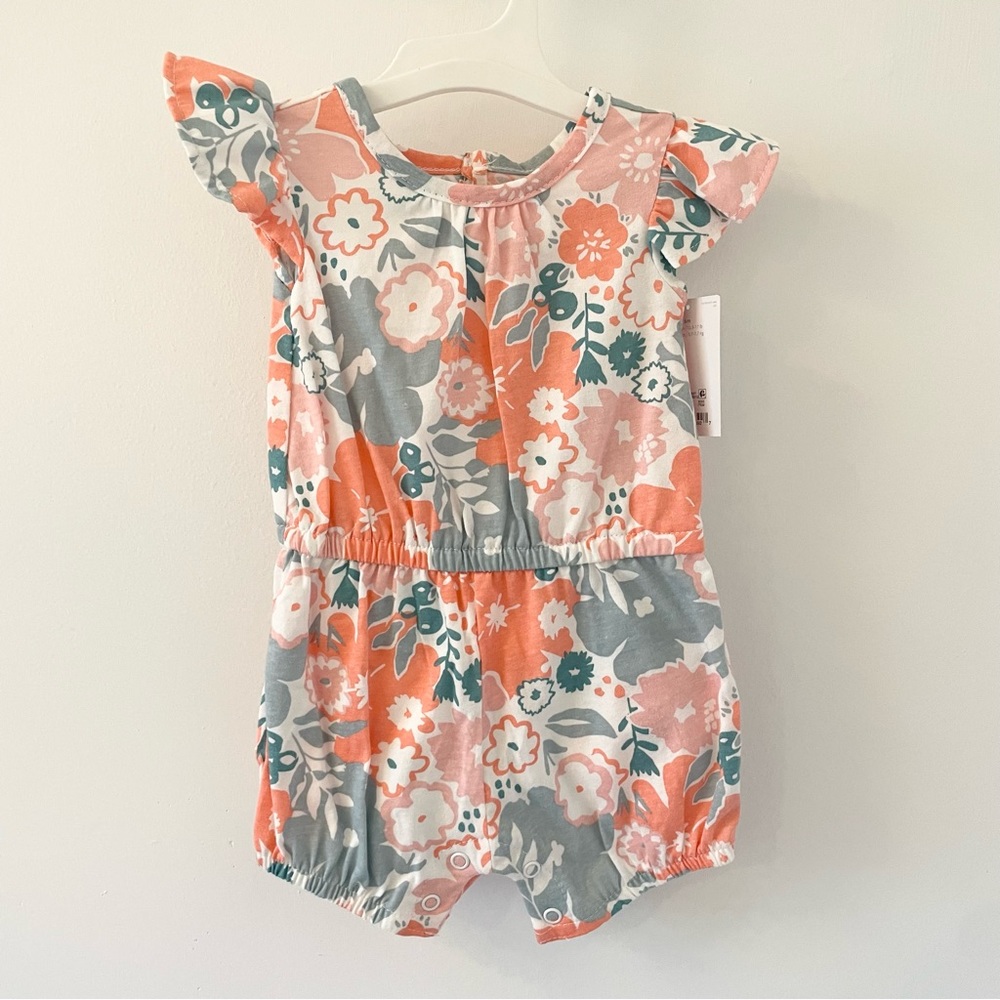NWT Carters baby girl 6M flower summer romper